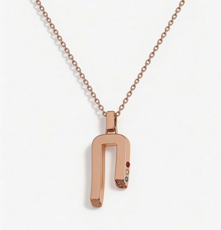 Collier or rose Broken chain simple