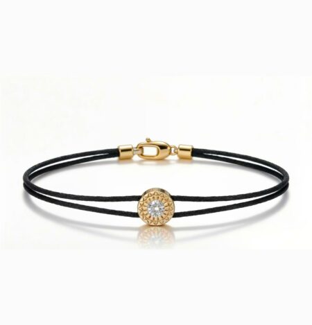 Bracelet cordon noir enlightening