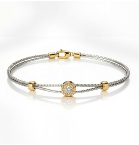 Bracelet cable or jaune Enlightening