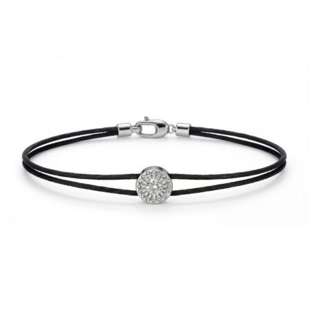 Bracelet cordon argent et Zircon Enlightening