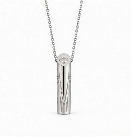 Collier argent et Zircon Enlightening