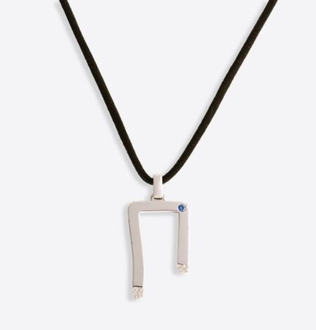 Collier homme argent et Zircon Enlightening